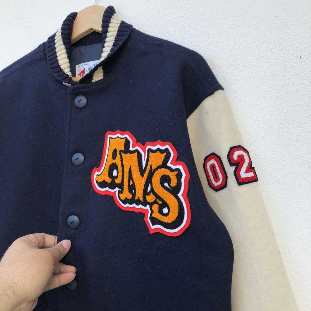 Athletic × Japanese Brand × Varsity Jacket VINTAG… - image 3