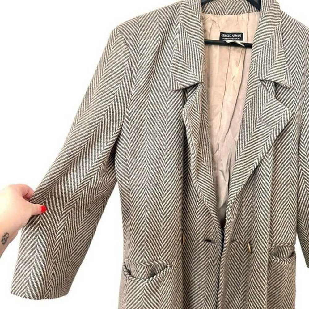 GIORGIO ARMANI Vintage Wool Trench Coat Sz 40 (Sm… - image 3