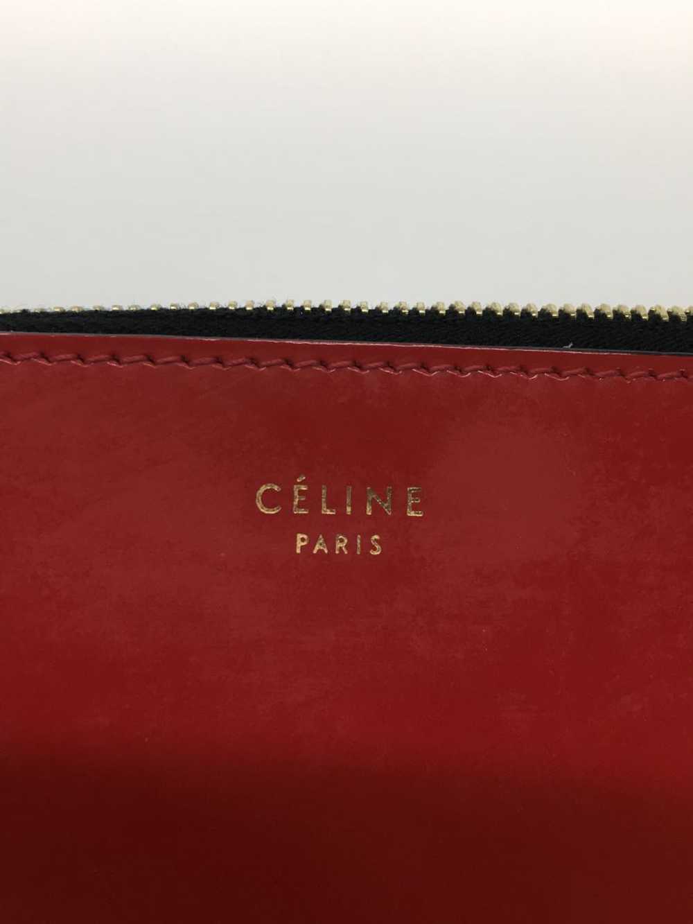 Auth Celine women hand bag used  Pouch/Leather/Re… - image 5