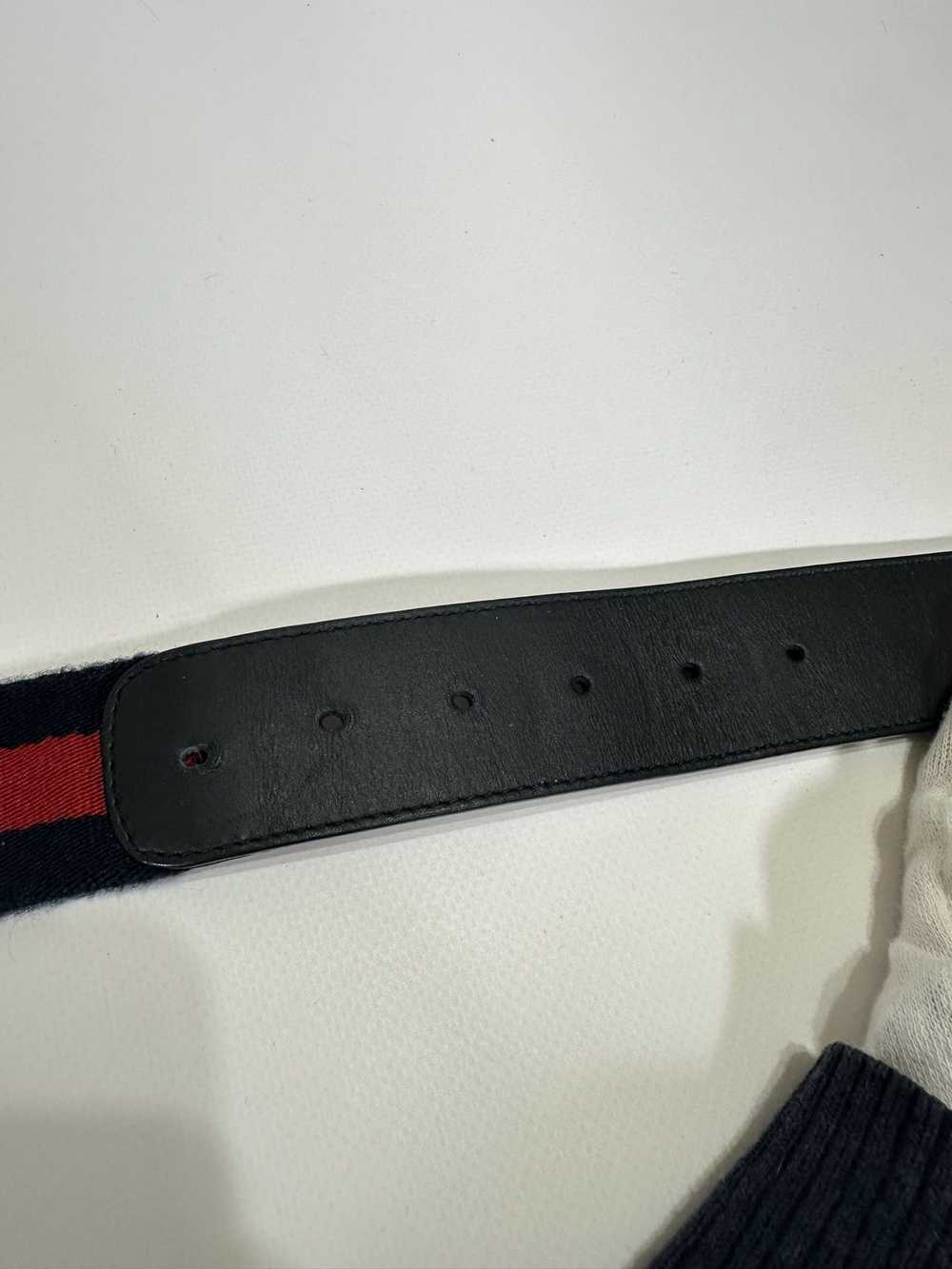 Gucci Gucci Belt Web Navy and Red Interlocking G … - image 10