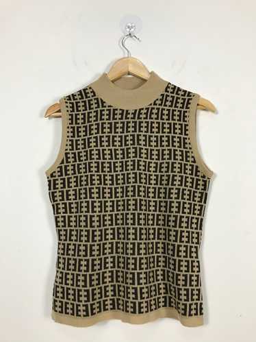 Japanese Brand - Tight Tank Top Monogram Knit Vest