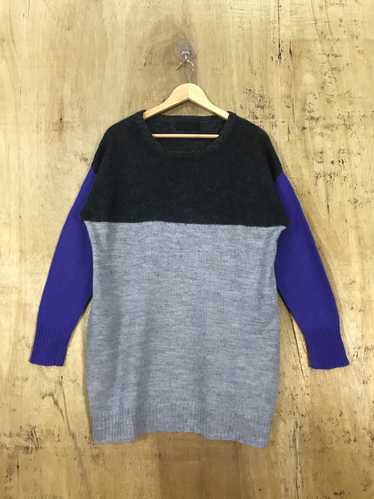 Streetwear - Jeanasis Baggy Colorblock Knit Sweate