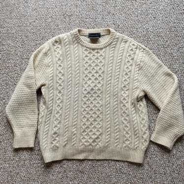 Vintage CHRISTOPHER HAYES IRISH CABLE KNIT WOOL PU