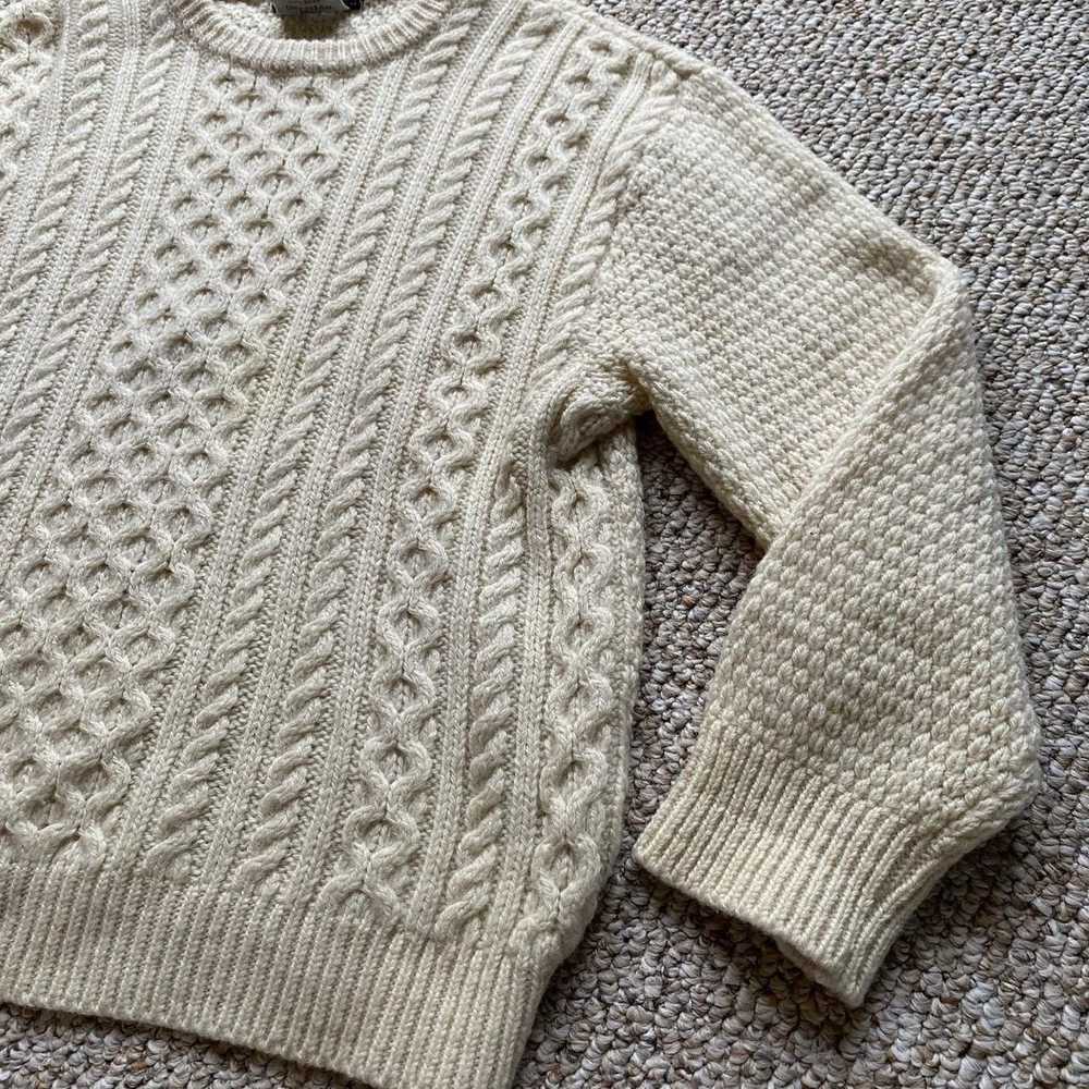 Vintage CHRISTOPHER HAYES IRISH CABLE KNIT WOOL P… - image 2