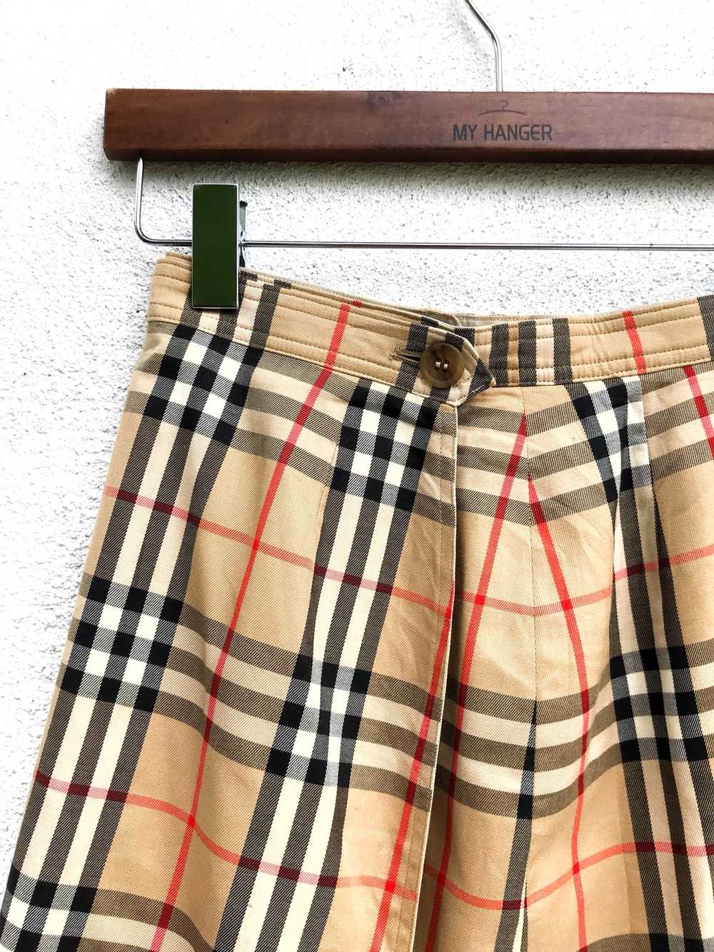 Vintage Burberry’s High Waist Nova Check Plaid Ta… - image 2