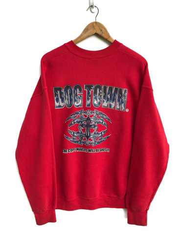 Dogtown - Vintage 90s Dogtown Flame Big Logo Swea… - image 1