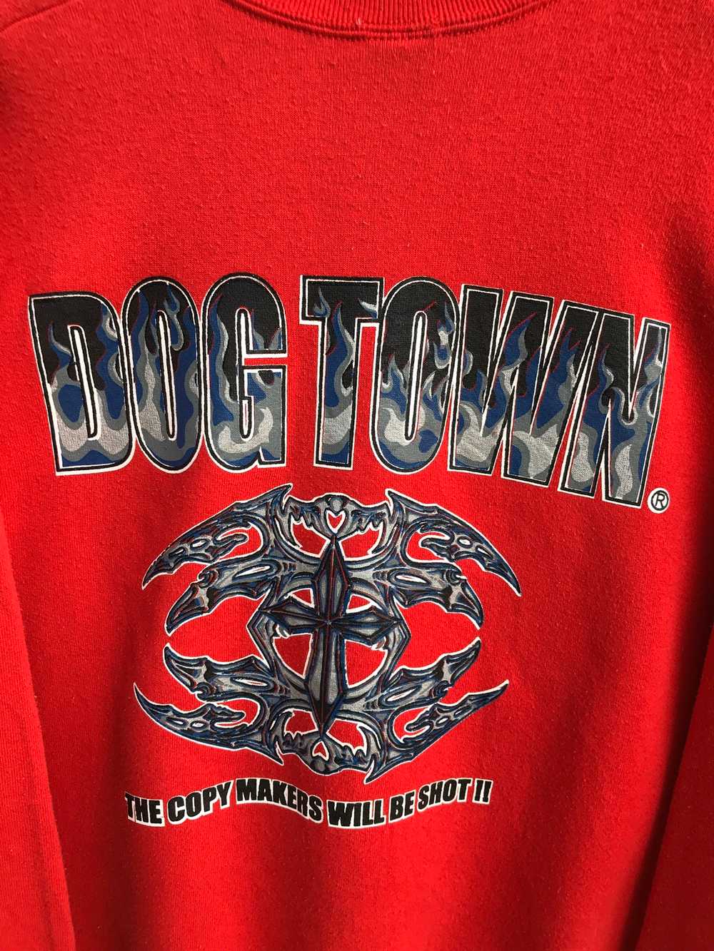 Dogtown - Vintage 90s Dogtown Flame Big Logo Swea… - image 3