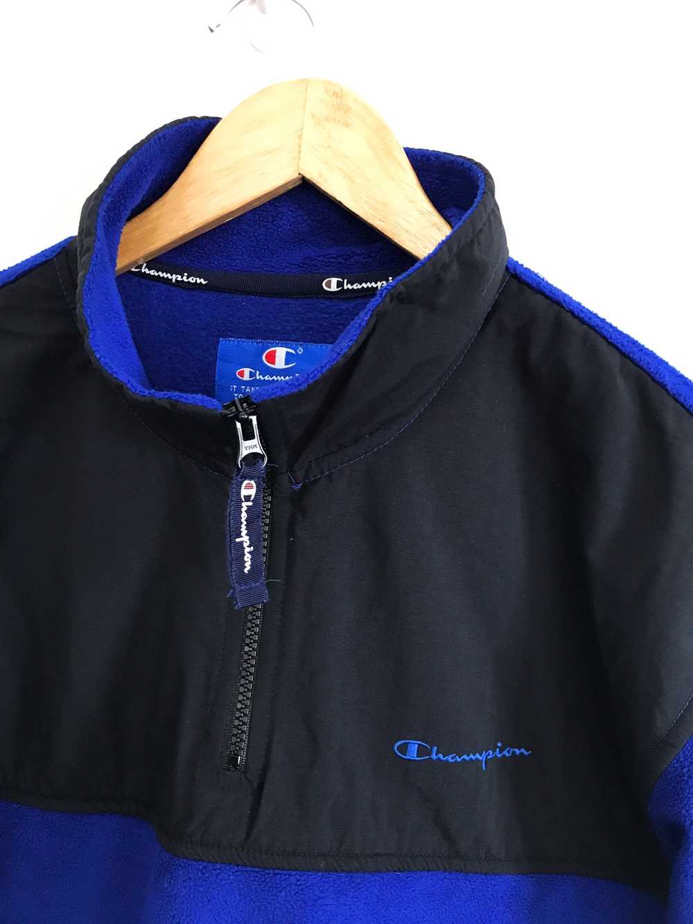 Champion Half Neck Zipper Fleece Two Colour Jacket - image 2