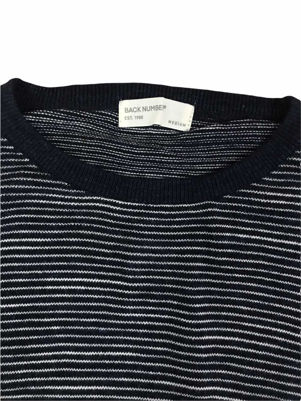 Japanese Brand - Back Number Stripes Grunge LS Sh… - image 3