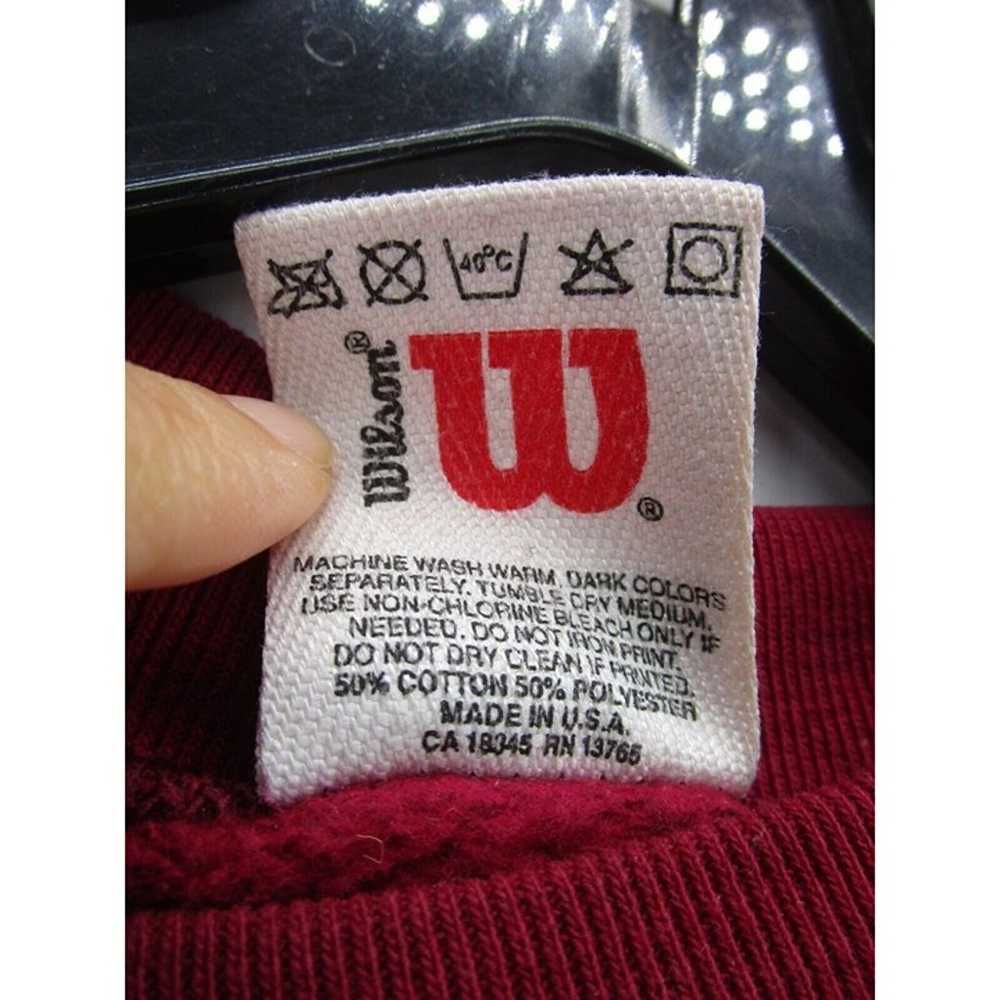 VINTAGE Wilson Sweatshirt Large Tall Pullover Cre… - image 9