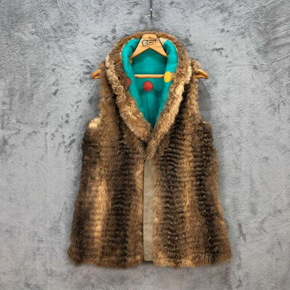 ISSEY MIYAKE Nice Design Faux Fur Long Vest #5943… - image 1