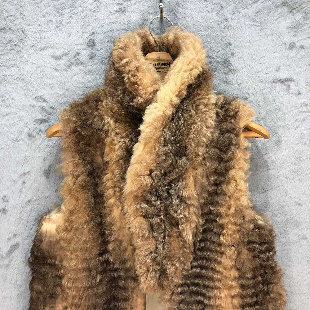 ISSEY MIYAKE Nice Design Faux Fur Long Vest #5943… - image 3