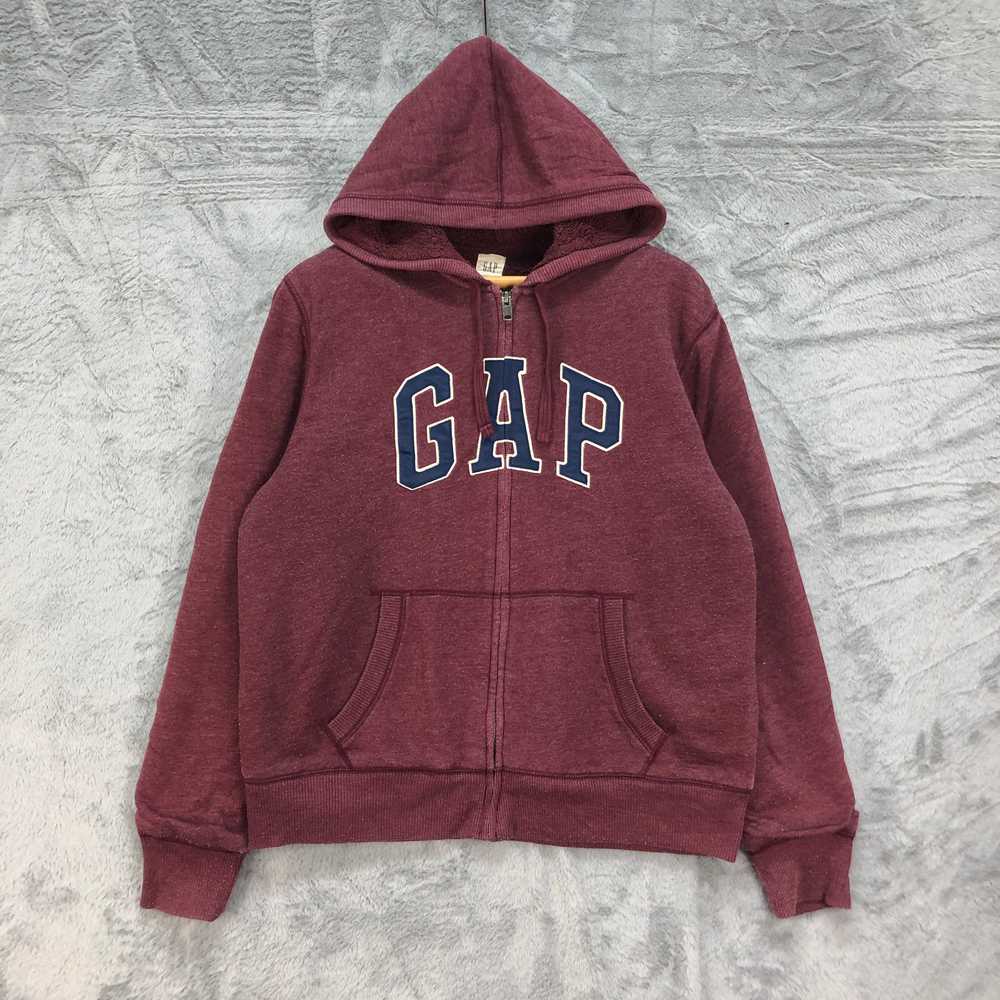 Gap - Gap Big Logo Maroon Zipper Hoodies #4589-160 - image 1
