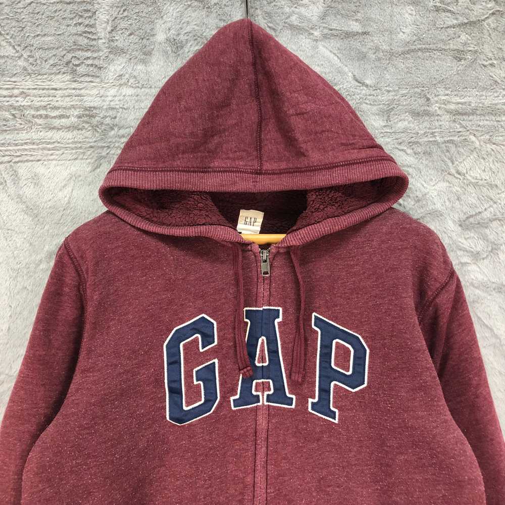 Gap - Gap Big Logo Maroon Zipper Hoodies #4589-160 - image 2
