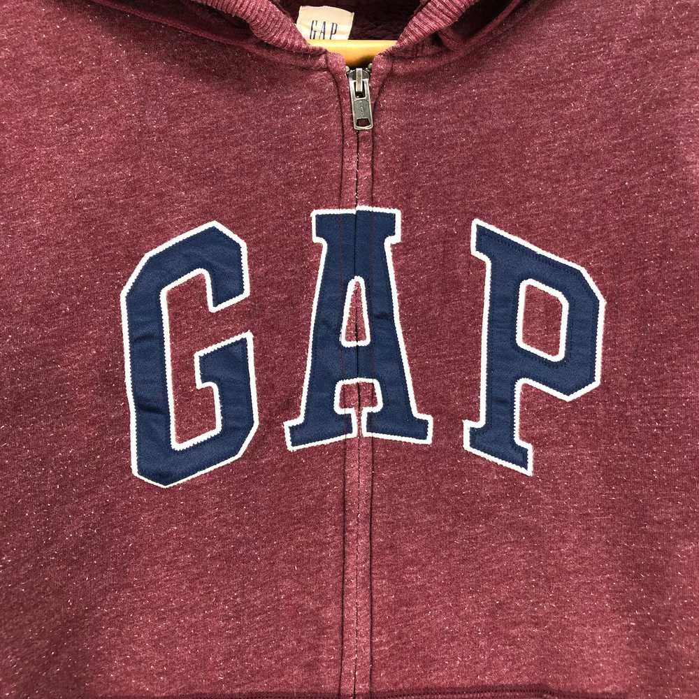 Gap - Gap Big Logo Maroon Zipper Hoodies #4589-160 - image 3