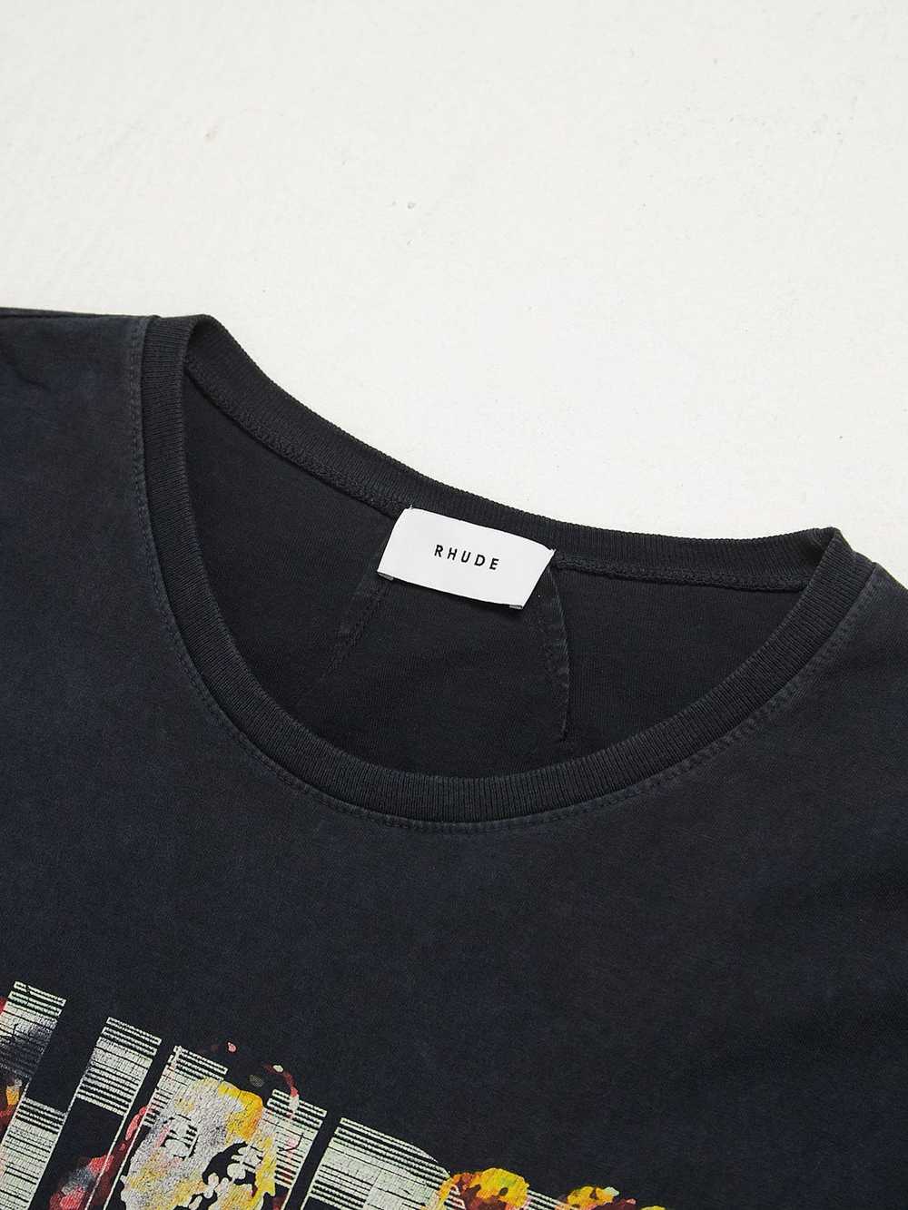 Rhude Navy Washed Eyes Lady Logo Printed Cotton T… - image 3