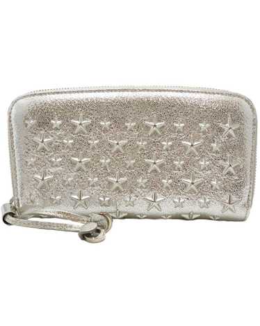 Jimmy Choo Silver Leather Wallet with Elegant Desi