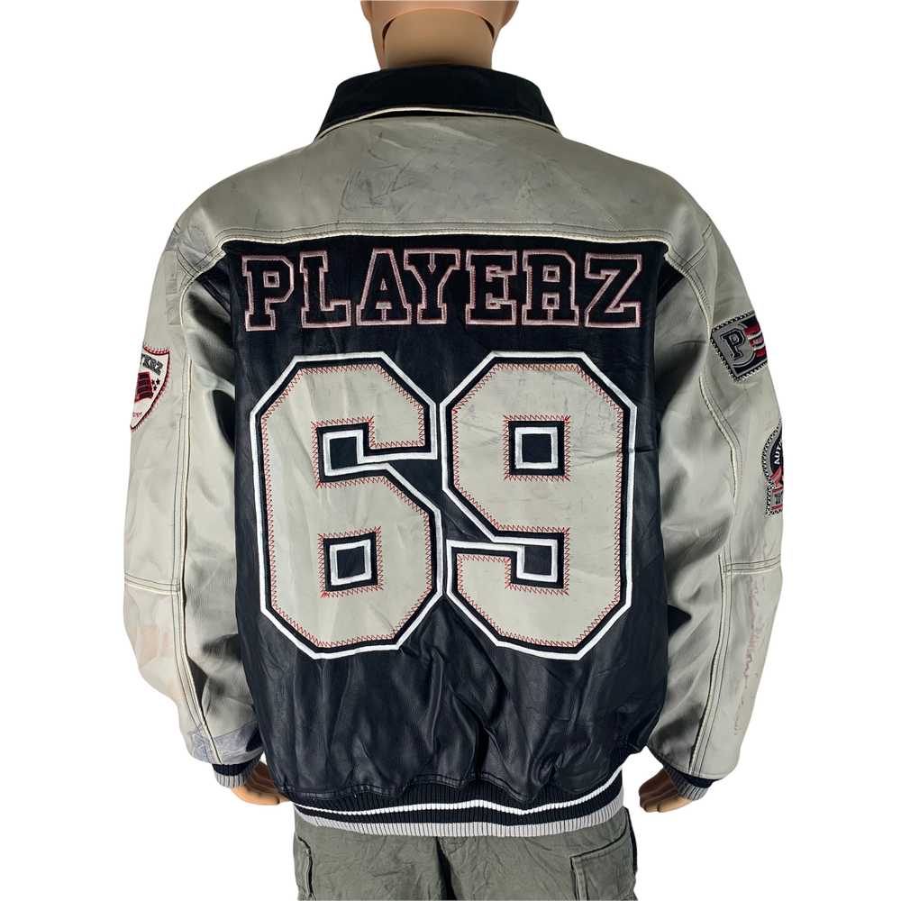 Streetwear - TRASHED Playerz 69 Big Logo Varsity … - image 12