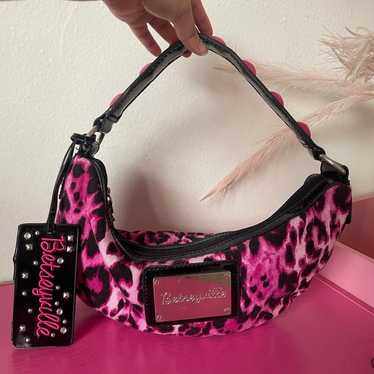 Betsy Johnson pink leopard print purse