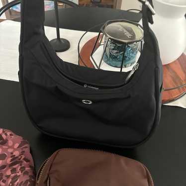 Lululemon black purse bag belt bag lot - image 1
