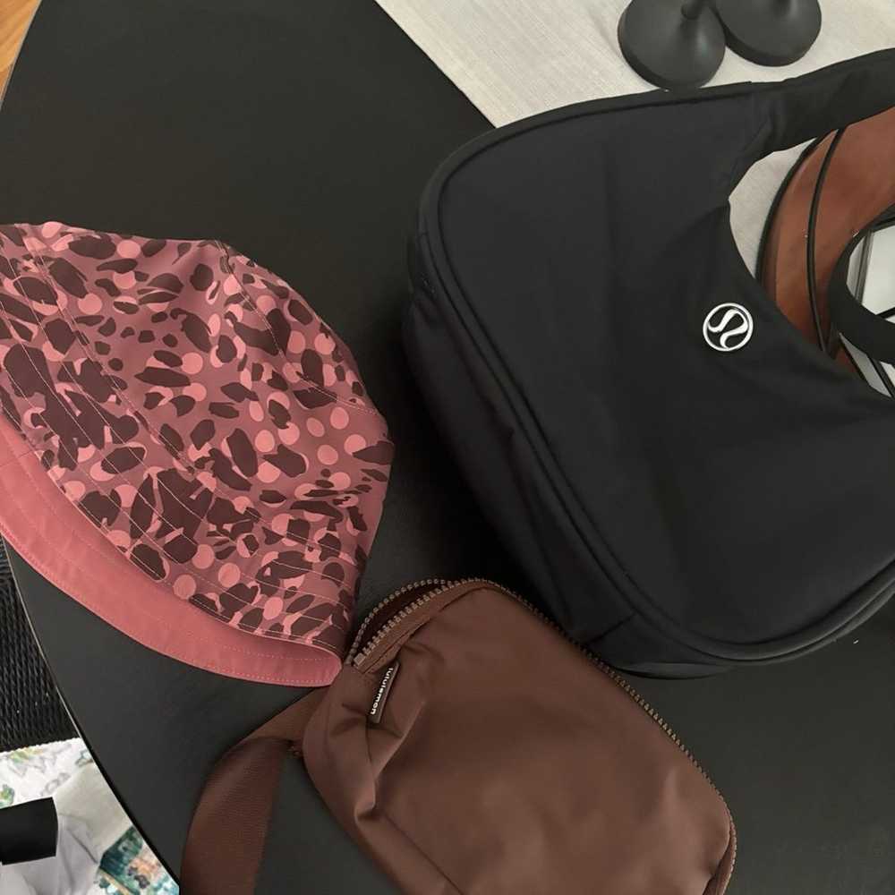 Lululemon black purse bag belt bag lot - image 2