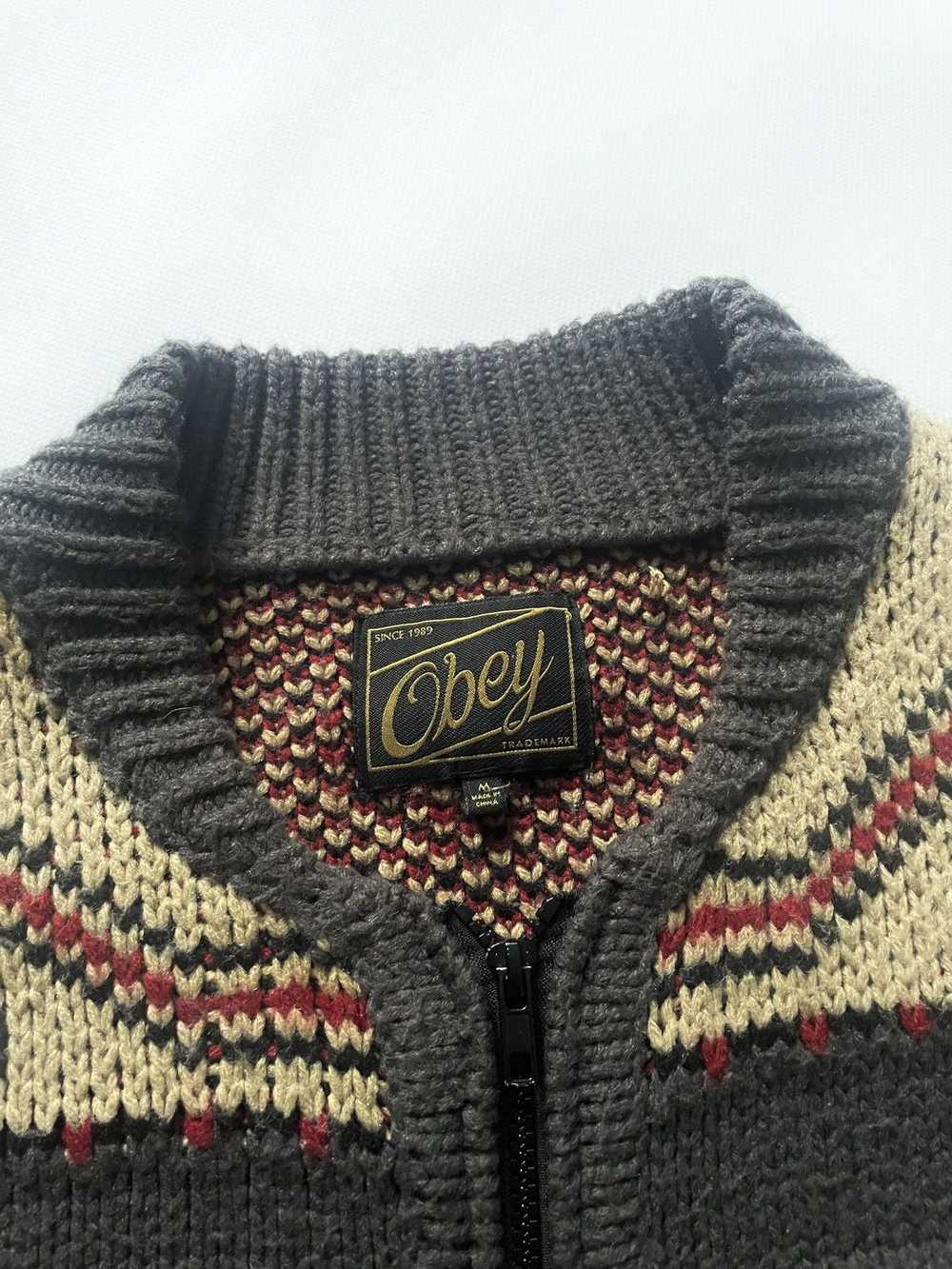 Huf × Obey × Vintage Obey vintage sweater cardiga… - image 2