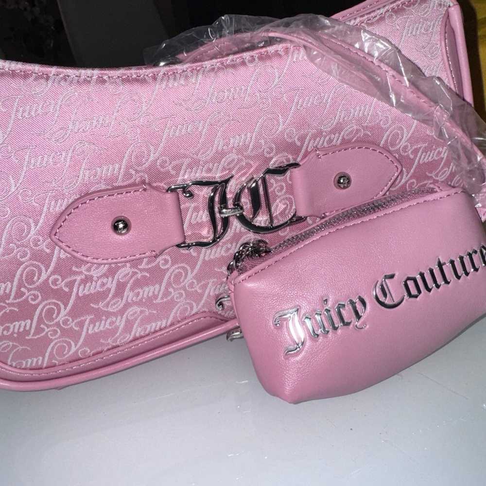 RARE HTF Juicy Couture Pink Lauren Script Handbag… - image 3