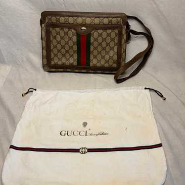 Vtg 80s GUCCI Classic GG Monogram Ophidia 3 Compa… - image 1