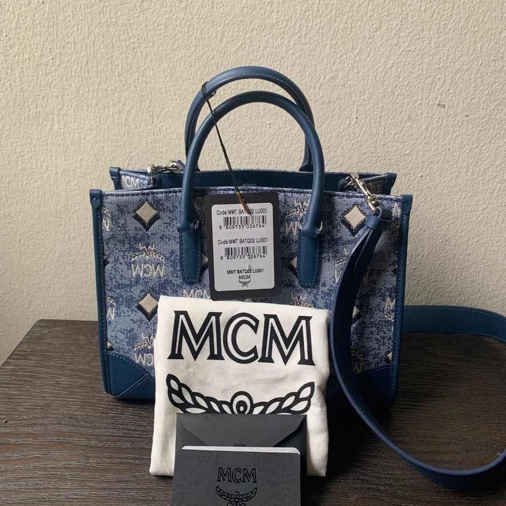 MCM SMALL VINTAGE TOTE JACQUARD - image 1