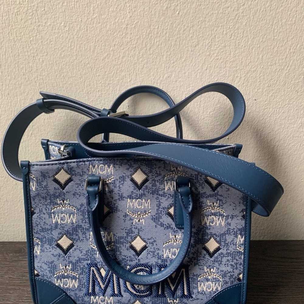 MCM SMALL VINTAGE TOTE JACQUARD - image 2