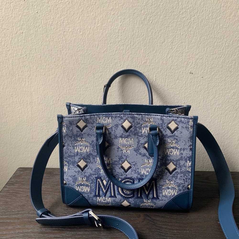 MCM SMALL VINTAGE TOTE JACQUARD - image 3