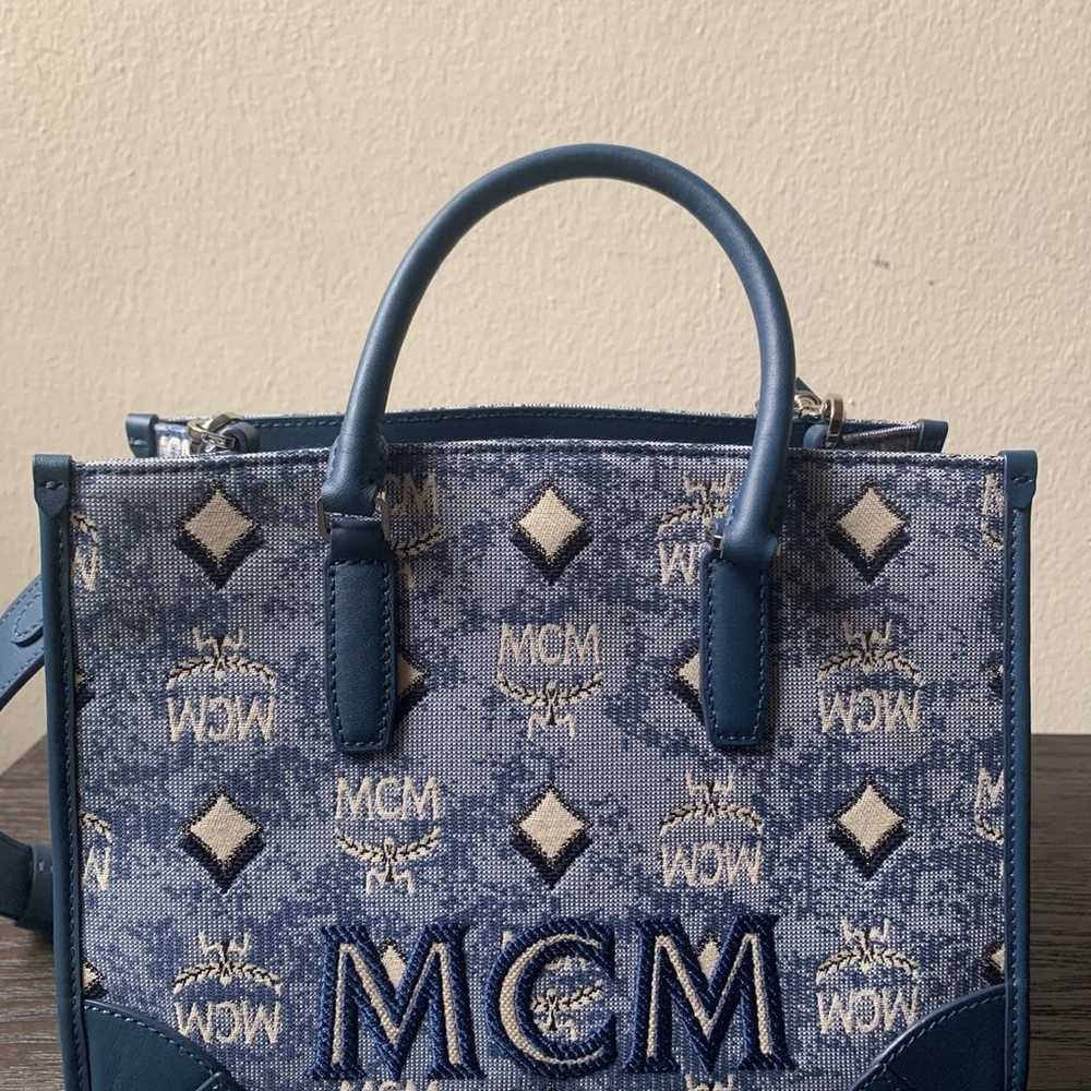 MCM SMALL VINTAGE TOTE JACQUARD - image 9