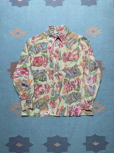 Streetwear × Vintage VTG 70s button shirt psychede