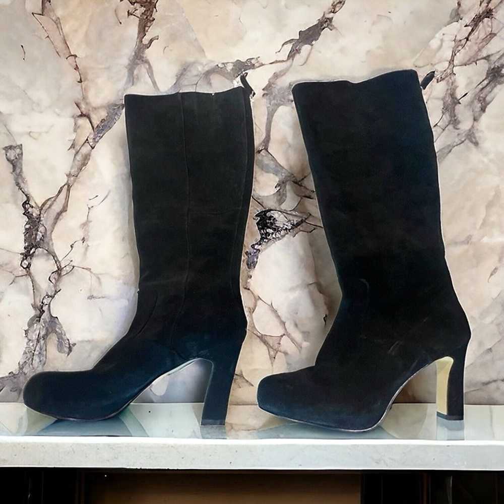 Nine West Suede Women’s Size 9.5 Boots Black Tall… - image 3