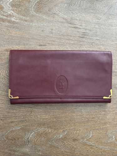 Cartier Cartier Bordeaux Leather Clutch Bag