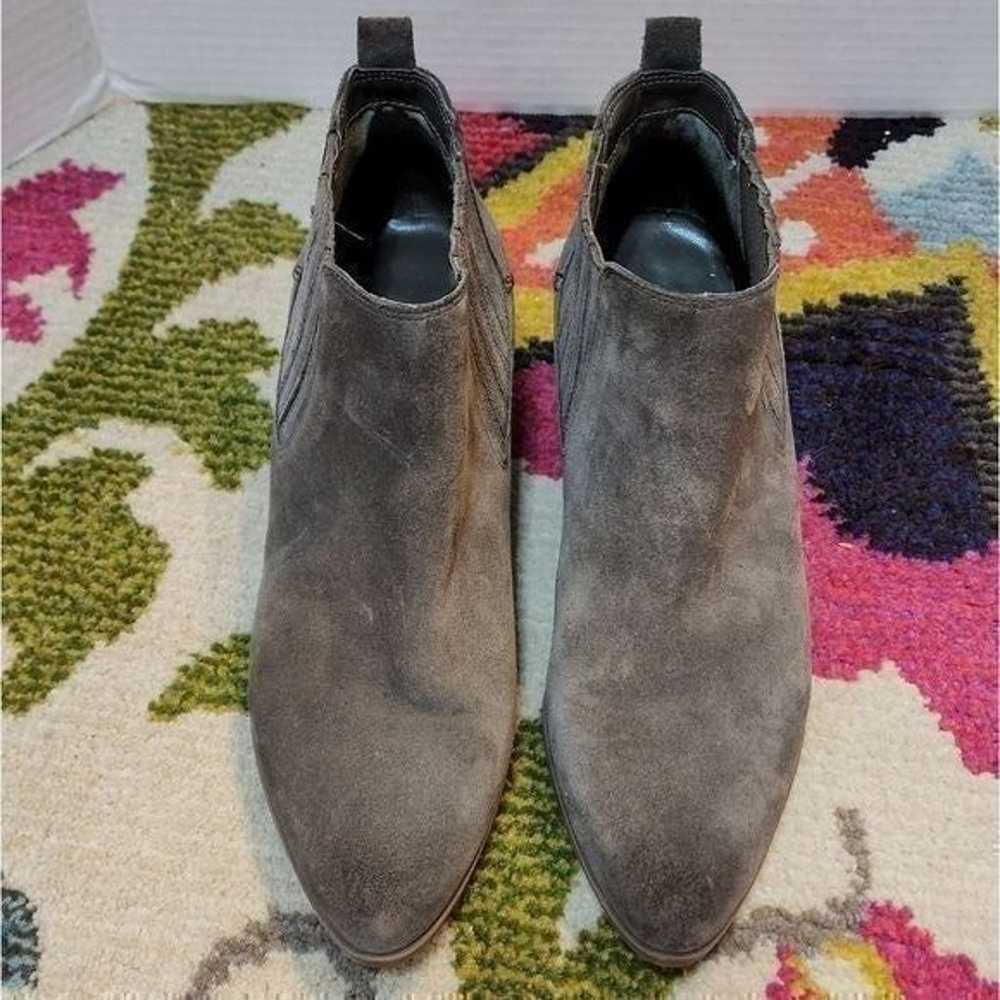 Crown vintage suede leather booties size 9 - image 3