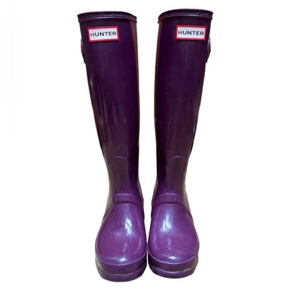 Hunter Original Women's Tall Gloss Purple Rain Bo… - image 2