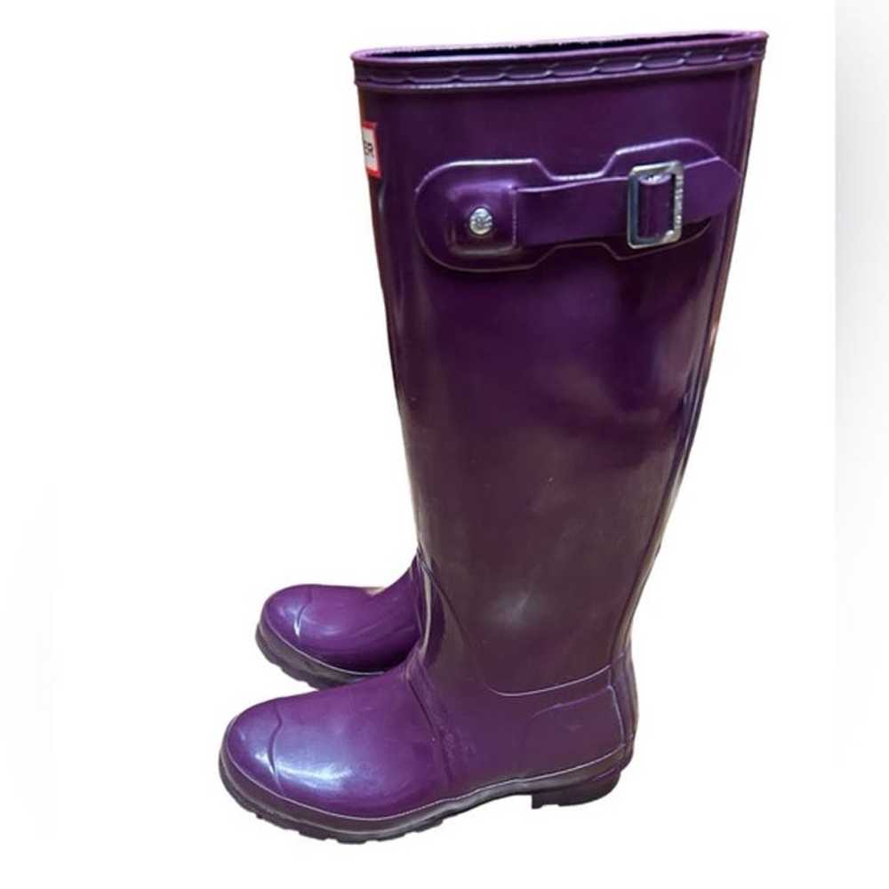 Hunter Original Women's Tall Gloss Purple Rain Bo… - image 4
