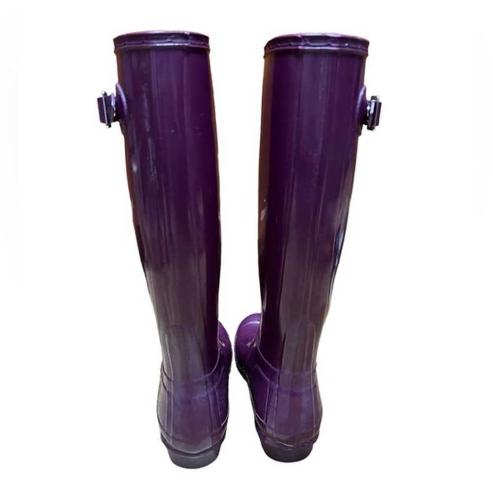 Hunter Original Women's Tall Gloss Purple Rain Bo… - image 5