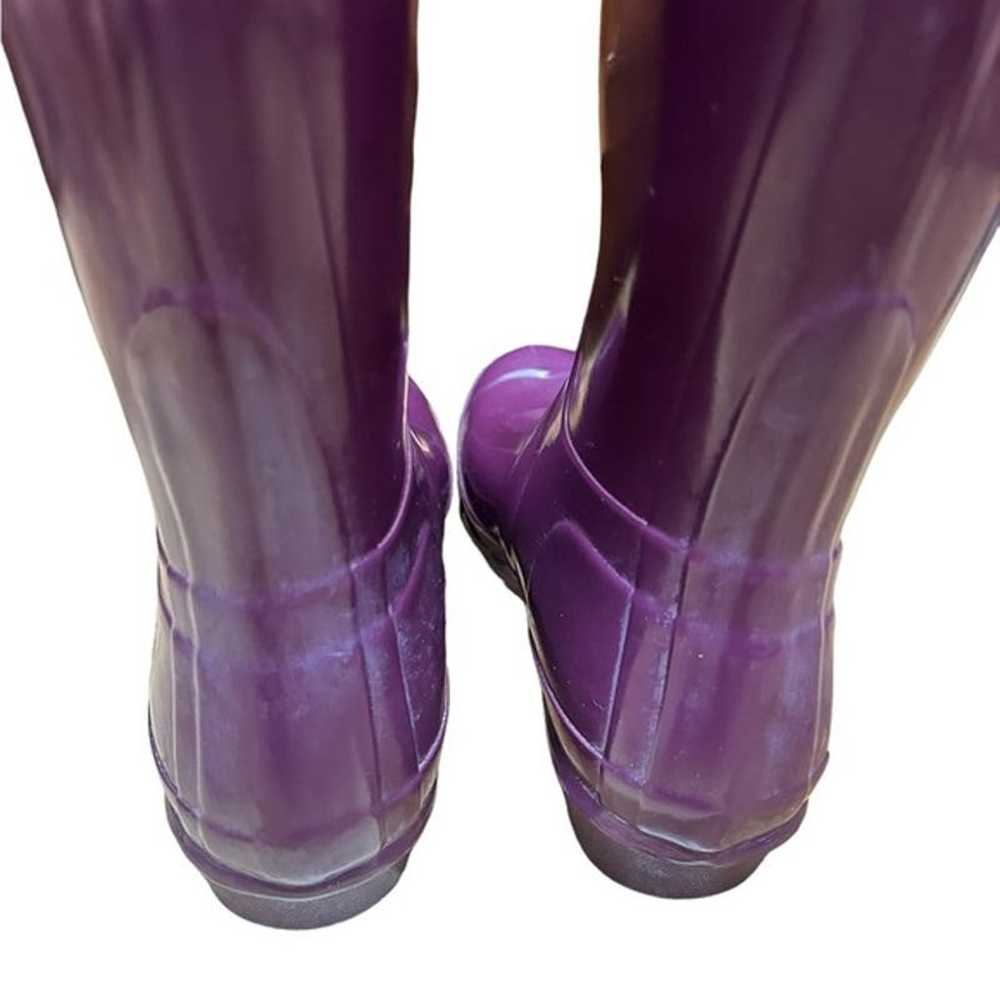 Hunter Original Women's Tall Gloss Purple Rain Bo… - image 6