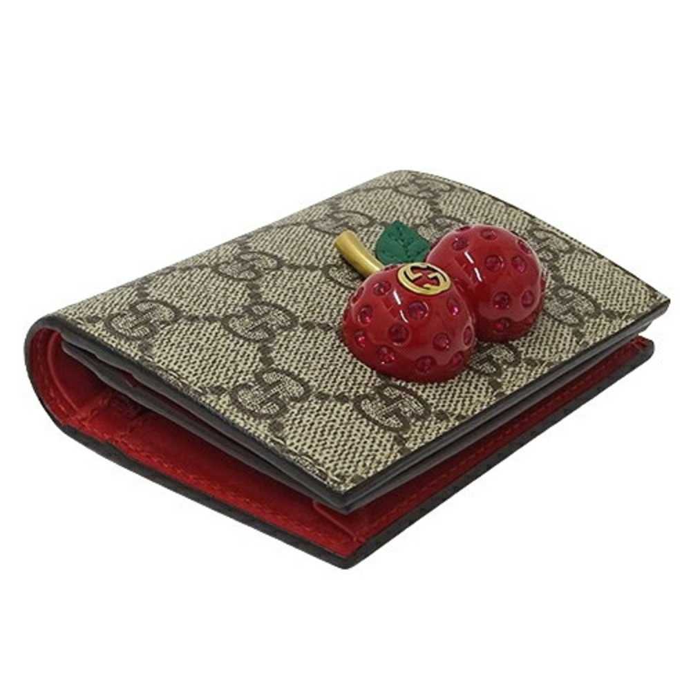 Gucci Gucci Women's Wallet Bi-fold Cherry GG Supr… - image 3