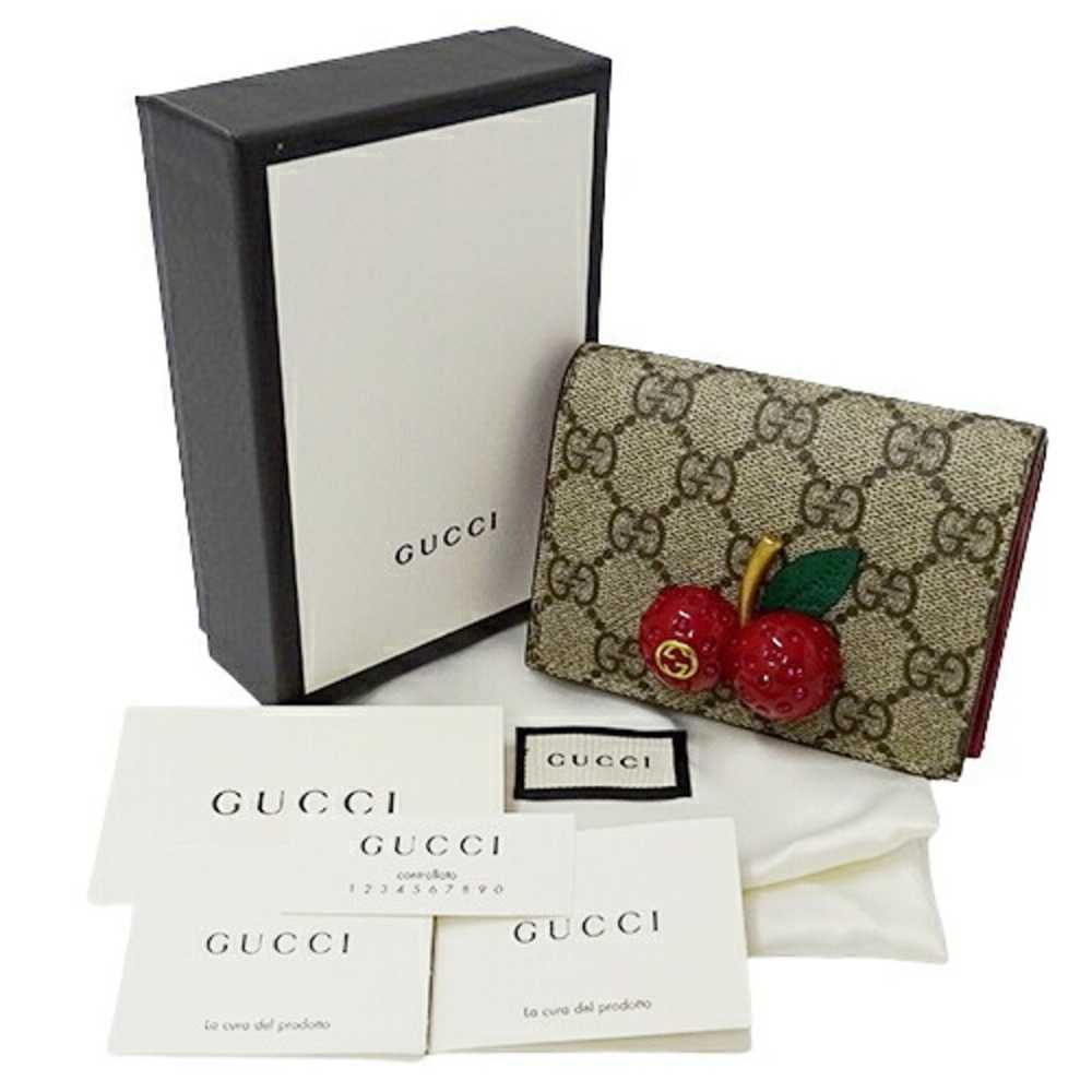 Gucci Gucci Women's Wallet Bi-fold Cherry GG Supr… - image 9