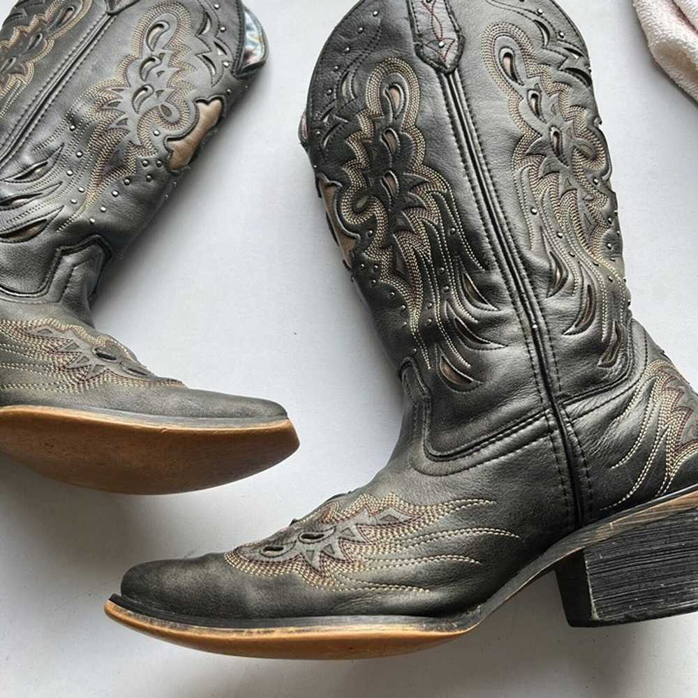 Laredo Wild Angel Black and Tan Cowgirl Boots 521… - image 2
