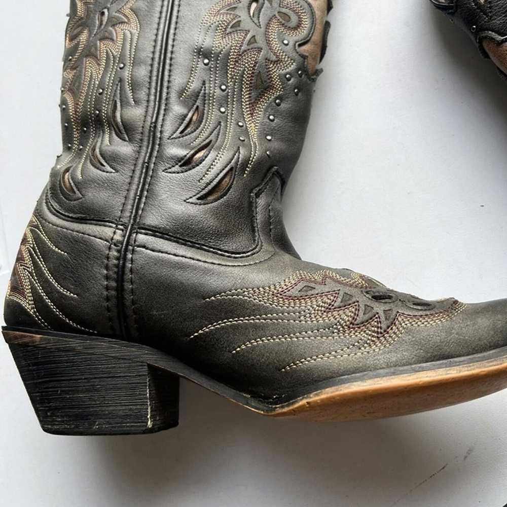 Laredo Wild Angel Black and Tan Cowgirl Boots 521… - image 5
