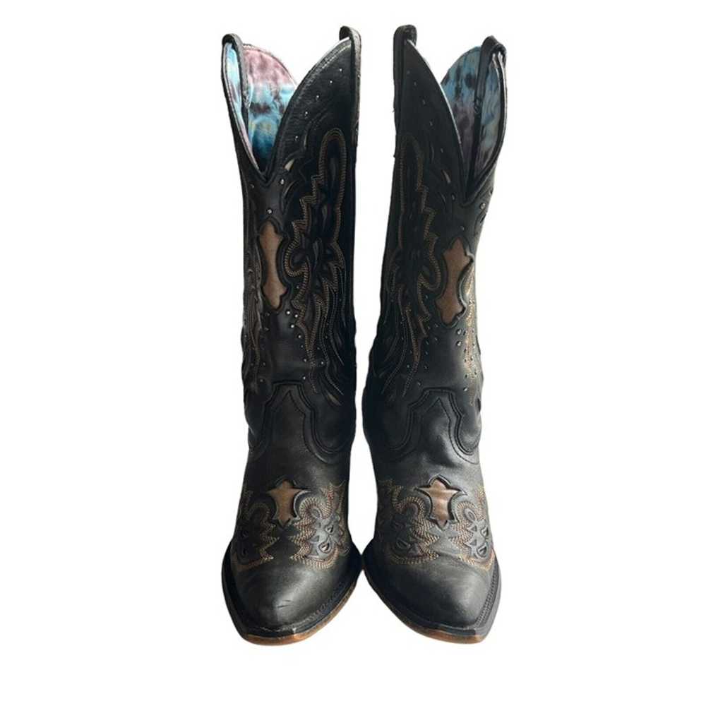 Laredo Wild Angel Black and Tan Cowgirl Boots 521… - image 7