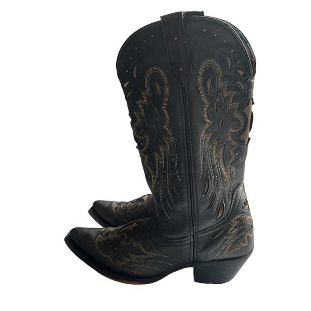 Laredo Wild Angel Black and Tan Cowgirl Boots 521… - image 8