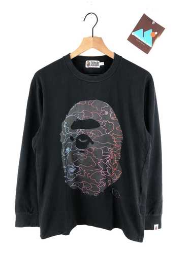 Bape Bape Head Neon Logo L/S Tee 100% Authentic