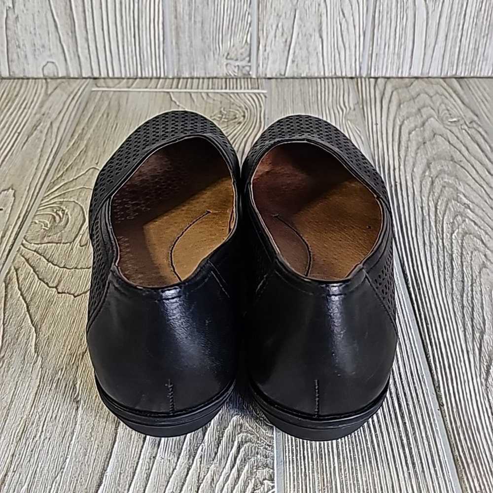 Dansko Neely Perforated Leather Black Flats Women… - image 5