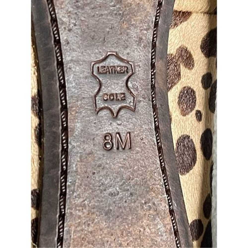 TORY BURCH Leather Brown Tan Calf Hair Cheetah Ba… - image 8