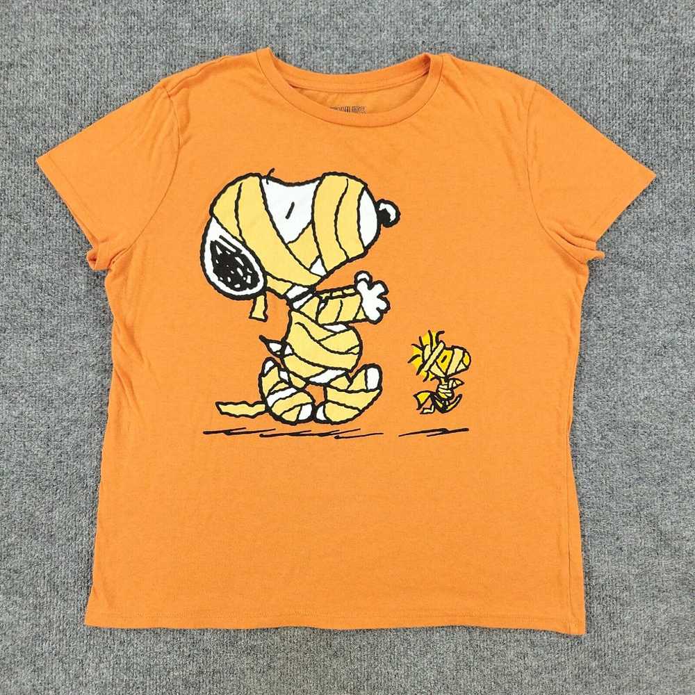 Peanuts Peanuts Shirt Women's XL Orange Snoopy Wo… - image 1